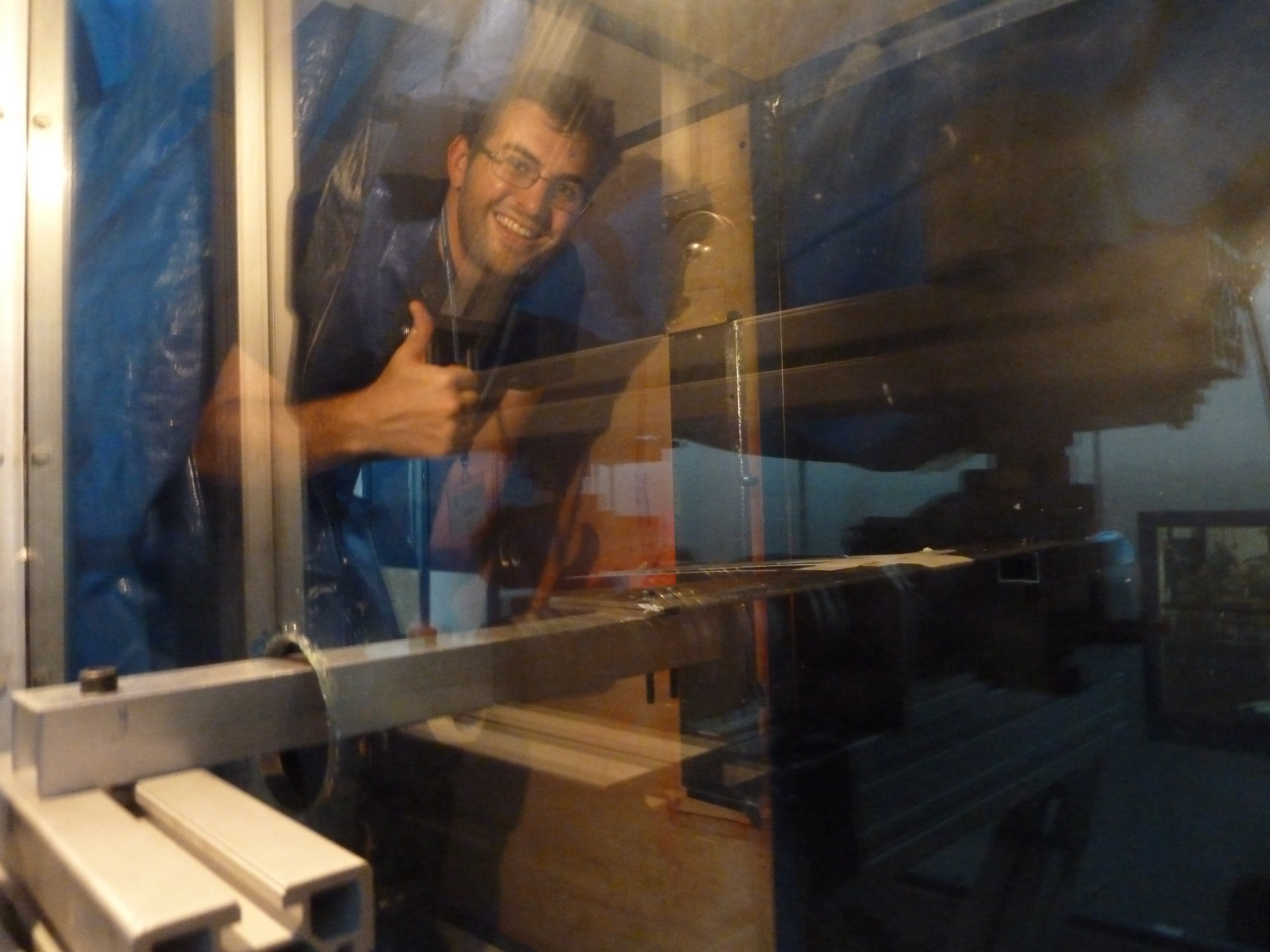 Chad at the Polytecnic di Milano Wind Tunnel on his trip funded by the Sigma Xi travel grant