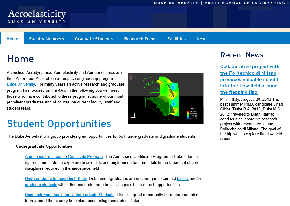 New Aeroelasticity Research Group Website
